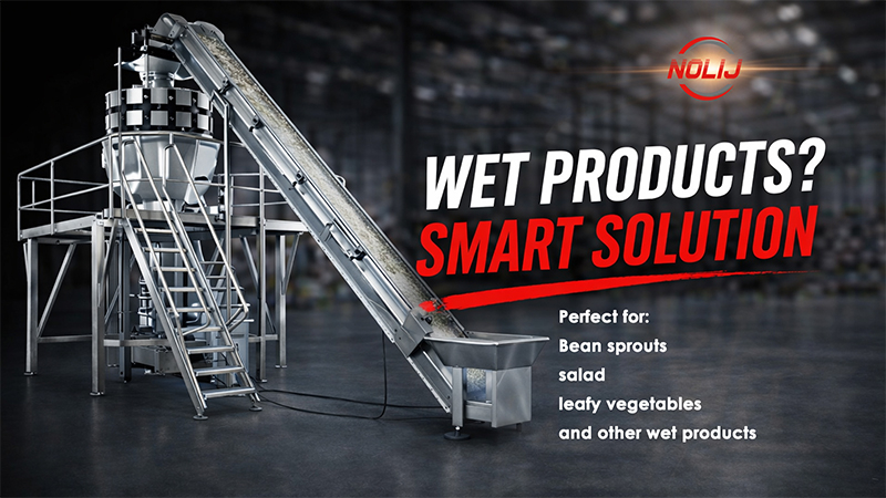 video of salad weighing packing machine