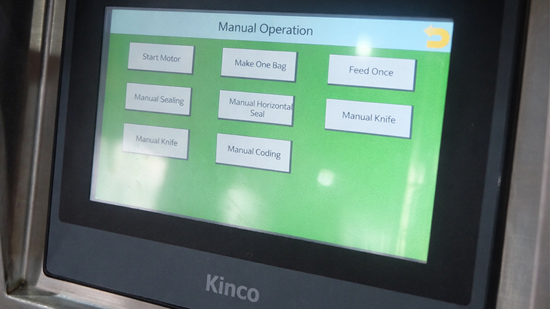 sugar packing machine control panel operation
