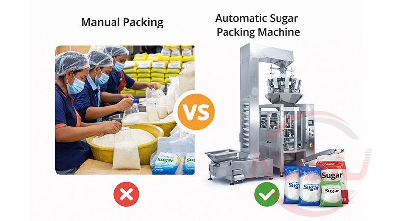manual vs automatic sugar packing
machine for small business